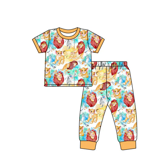 Preorder (moq 5)Baby Boys Lion Top Pant Pajamas Sets 5.16