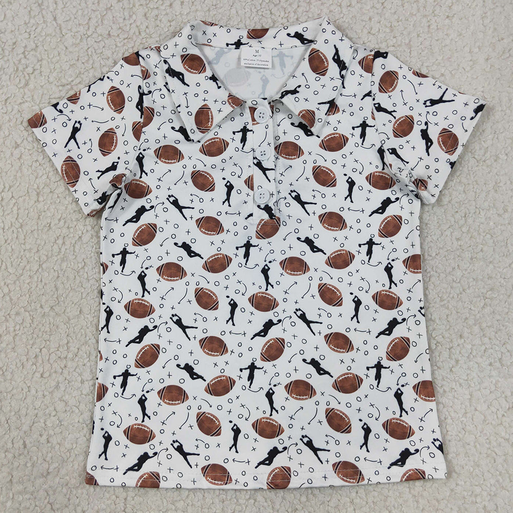 Baby Boys Clothes Footballs Team Button Polo Shirts Tops BT1324