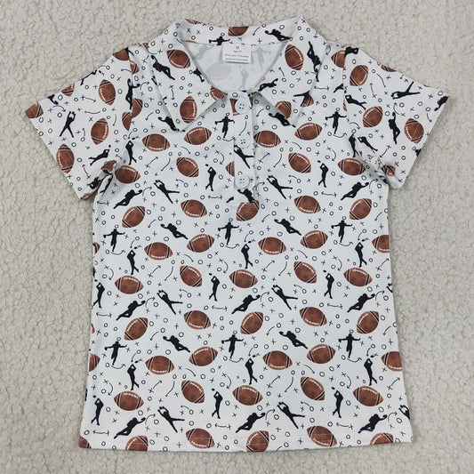 Baby Boys Clothes Footballs Team Button Polo Shirts Tops BT1324
