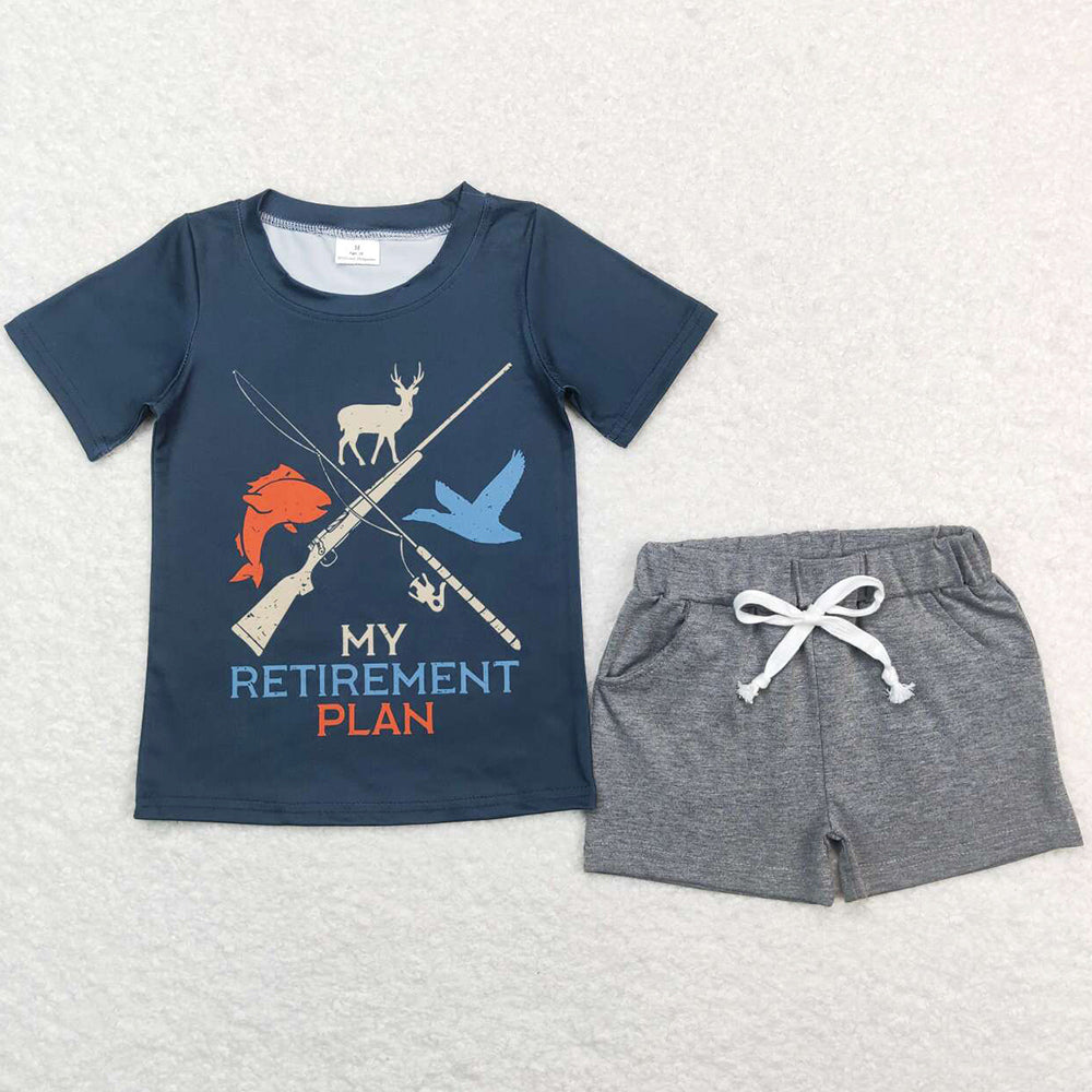 Boutique Baby Boys Summer Clothing Shorts Sets BSSO0475