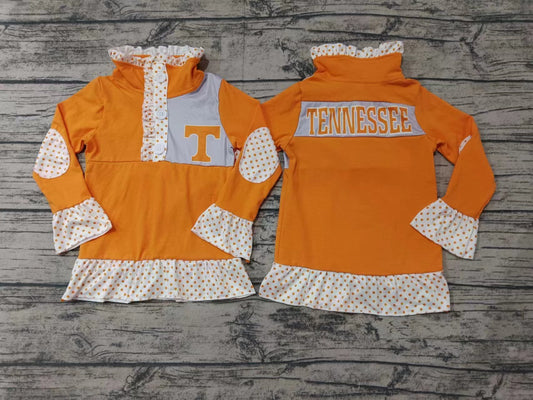 Baby Girls Clothes Tops Football Zip Pullovers Tops preorder MOQ 5