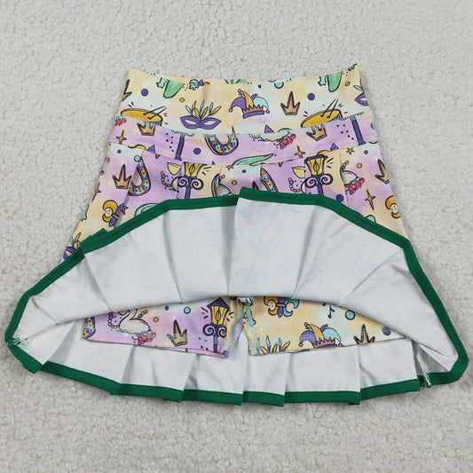 Baby Girls Skirts Mardigras Anchors Crocodiles Yoga Active Skirt Shorts Bottom GLK0163