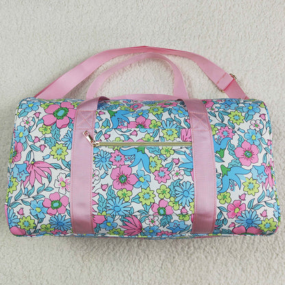 Pink Baby Girls Adult Bags Ruffle Floral Print Gym Duffle Bags BA0291 4.22