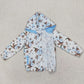Baby Girls Clothes Tops Ducks Mallard Hunting Blue Hooded Top Zip Tops GT0875