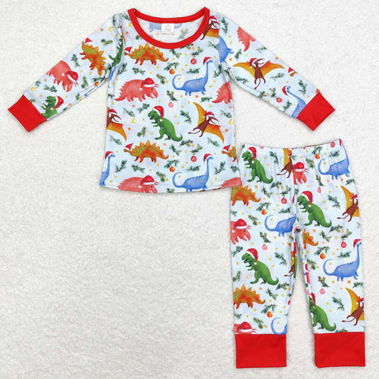 Baby Boys Pajamas Christmas Dinosaurs Bamboo Pajamas Sleepwear Sets BLP0664