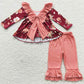 Fashion Girls Clothing Fall Flower Print Long Sleeve Outfits GLP0532