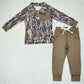 Baby Boys Clothes Fall Green Camo Pullovers Tops Shirt Pants Sets BLP0492