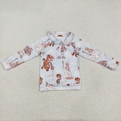 Baby Girls Clothes Tops Long Sleeves Cartoon Zipper Pocket Hoodies Tops GT0989 5.8