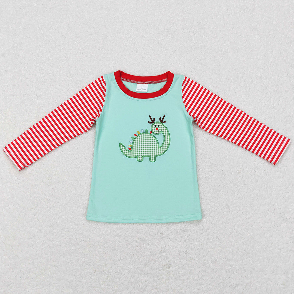 Baby Boys Clothes Shirts Christmas Dinosaur Long Sleeve Tee Shirts Tops