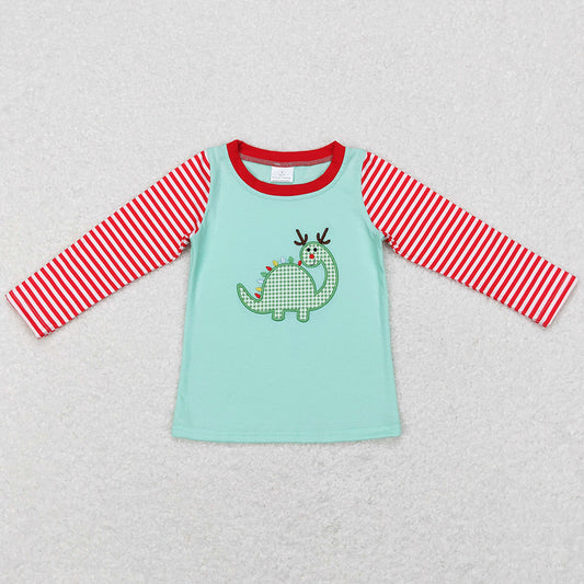 Baby Boys Clothes Shirts Christmas Dinosaur Long Sleeve Tee Shirts Tops