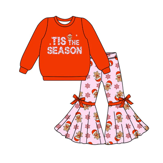 Baby Girls Clothes Christmas This the season Top Bell Pants Clothes Sets Preorder Moq 5