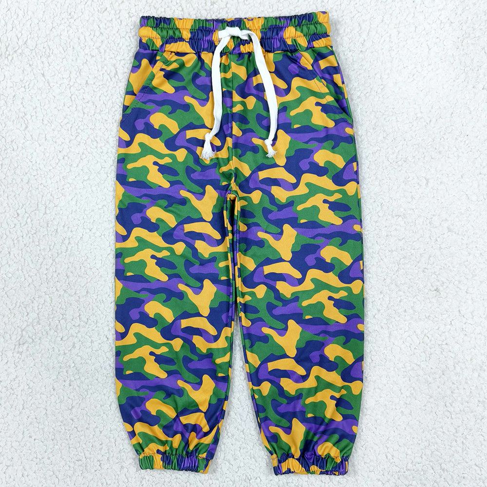 Baby Boys Pants Mardigras Camo Pockets Jogger Pants Bottom P1248