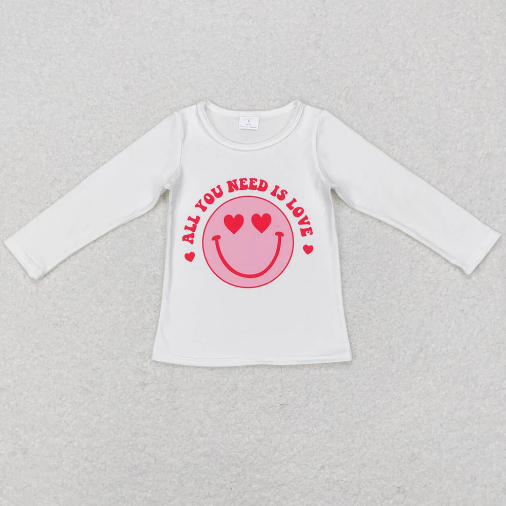 Baby Girls Clothes Pink Long Sleeve Valentines T-Shirts Boutique Tops