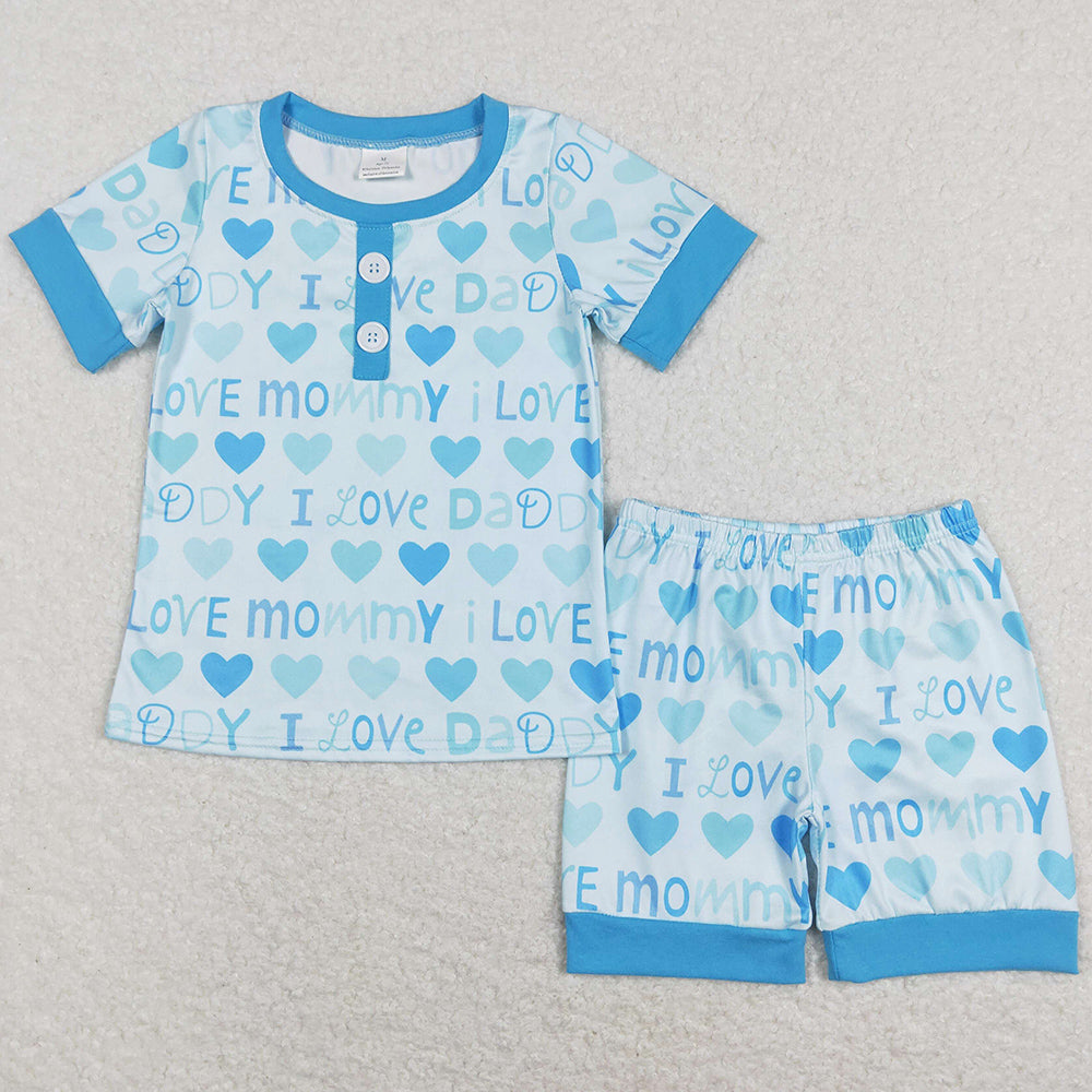 Baby Boys Pajamas I Love Mommy Daddy Boutique Kids Pajamas BSSO0411