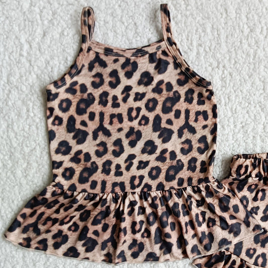 New Fashion Baby Girl Clothes Leopard Boutique Toddler Girls Clothes Set A10-12