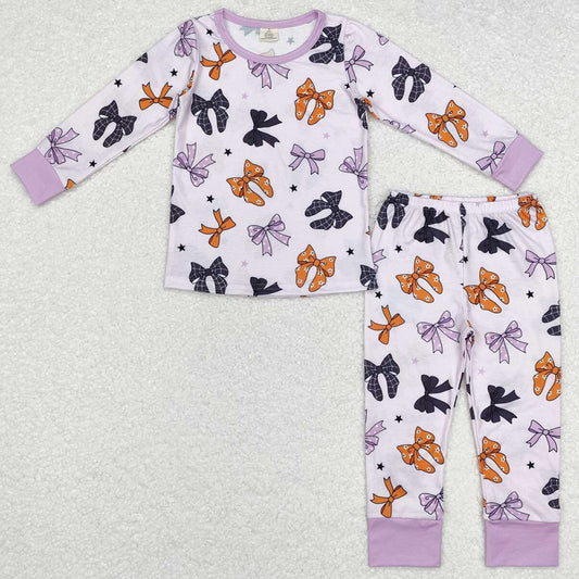 Baby Girls Pajamas Halloween Bows Bamboo Pajamas Sleepwear Sets GLP1708