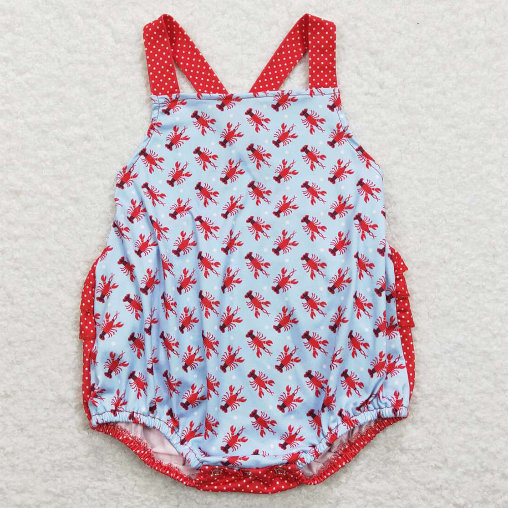 Infant Baby Girls Romper Lobster Sibling Clothing Boys Rompers SR0745