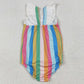 Baby Girls Swimsuits Flutter Sleeves Colorful Stripe One Piece Swimsuits S0550 6.25