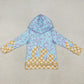 Baby Boys Clothes Blue Sprinkles Drips Long Sleeves Hoodies Tops BT1270 7.7