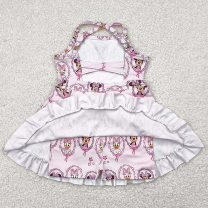 Baby Girls Dress Strap Cartoon Yoga Active Knee Length Dresses GSD2343 4.22