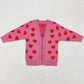 Baby Girls Sweater Valentines Hearts Pink Long Sleeve Sweaters