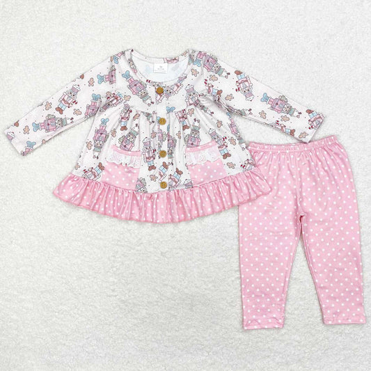 Baby Girls Clothes Christmas Pink Tunic Top Legging Clothes Sets GLP1471