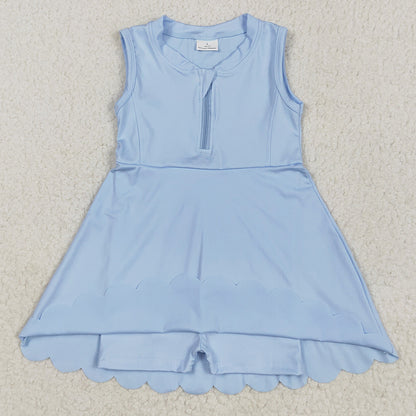Baby Girls Dress Blue Yoga Zip Active Wear Skort Knee Length Dresses GSD2088 4.29