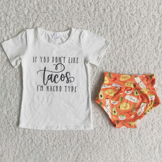 Summer Baby Girls Bummies Set Cute Kids Clothes Girls Clothes Bummies Outfits C10-8