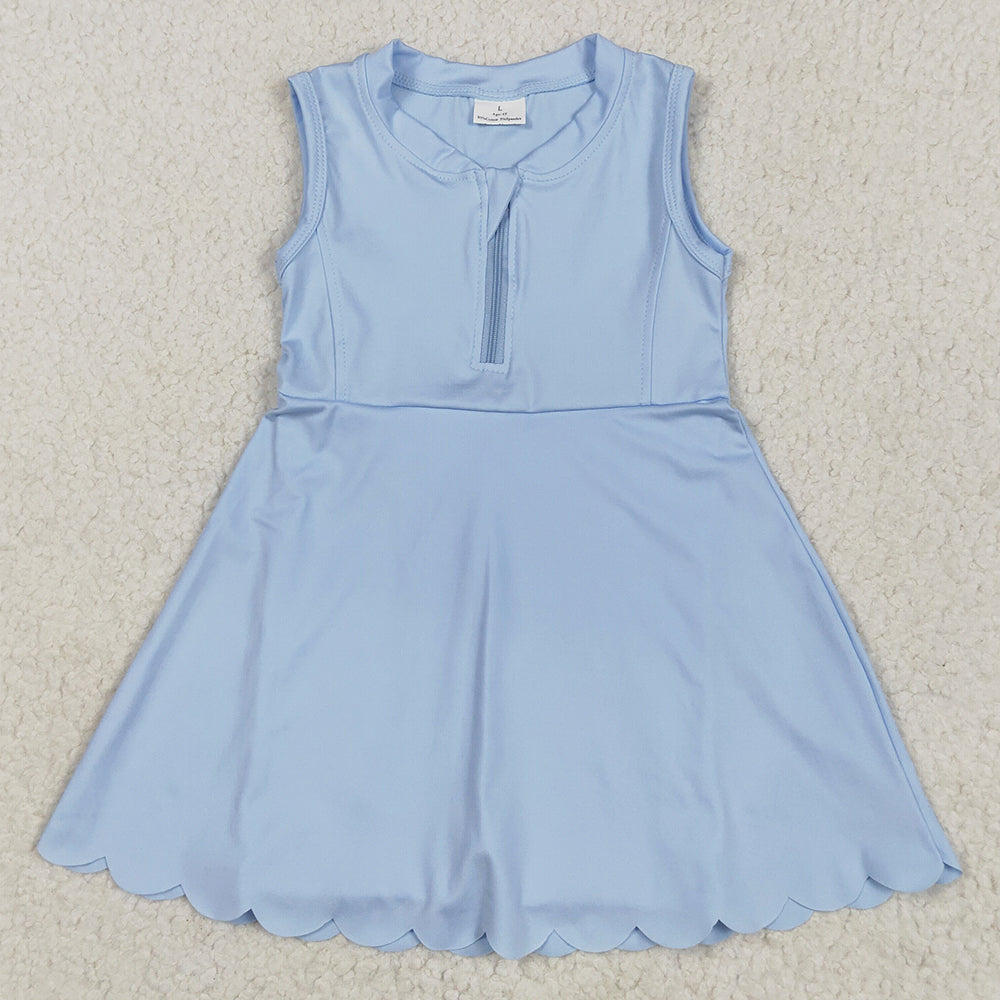 Baby Girls Dress Blue Yoga Zip Active Wear Skort Knee Length Dresses GSD2088 4.29