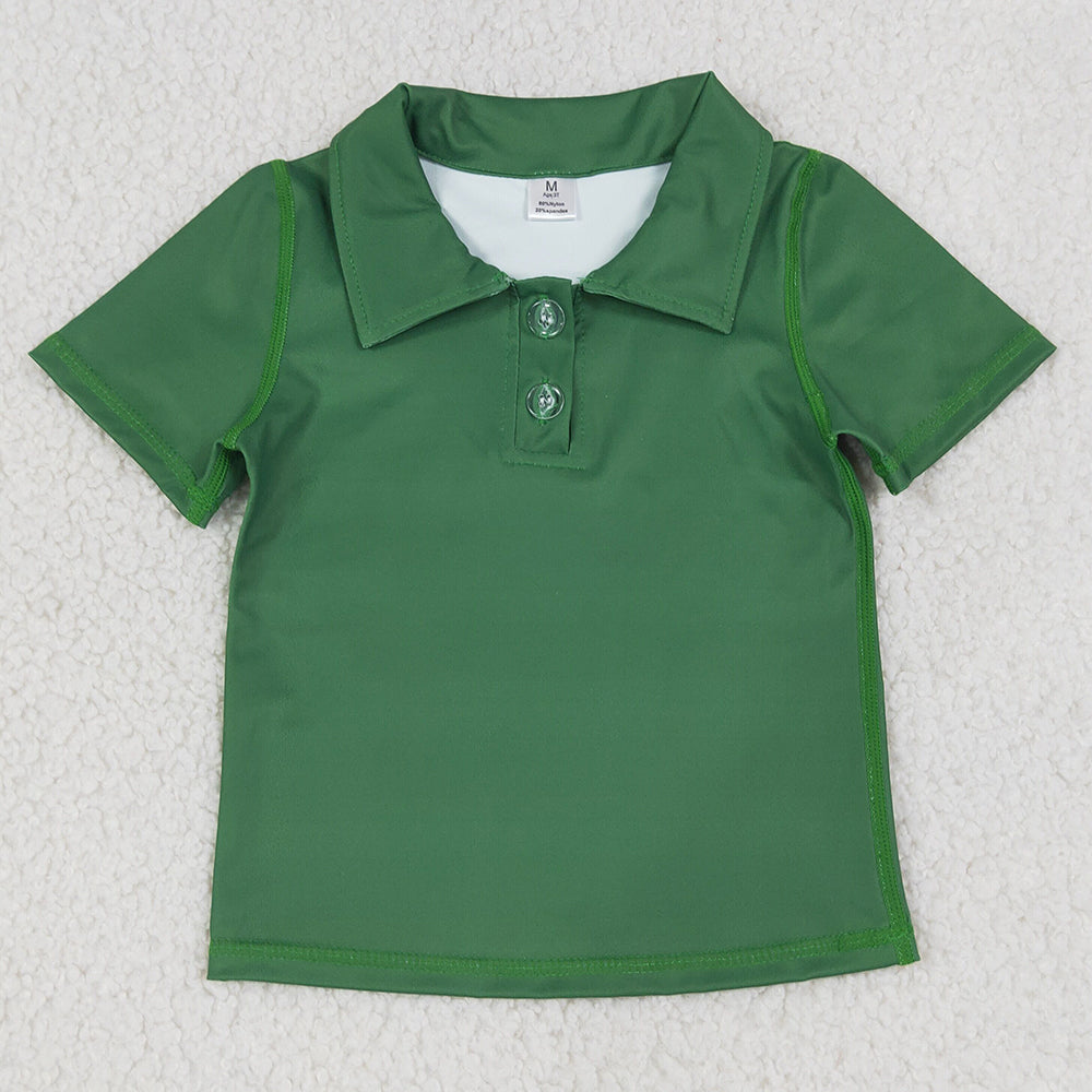 Baby Girls Clothes Green Short Sleeve Yoga Active Button Polo Shirts Top GT1727