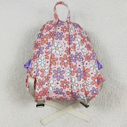 Baby Kids Girls Backpacks Pink Flowers Backpack Zip Back Bags BA0240 4.29