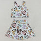 Baby Girls Clothes Sleeveless Cartoon Ducks Top Skort Yoga Sets GSD2353 4.29