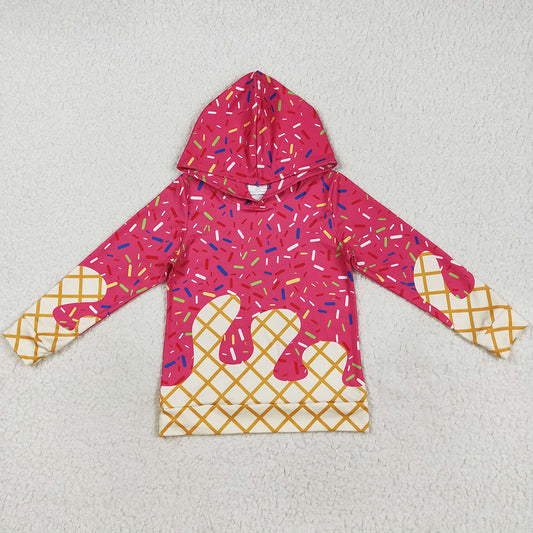 Baby Kids Clothes Pink Long Sleeves Team Sprinkles Drips Hoodies Tops BT1271 7.18