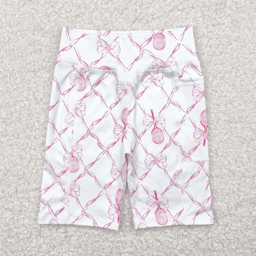 Baby Girls Shorts Pink Tennis Bows Yoga Biking Shorts SS0397 4.28