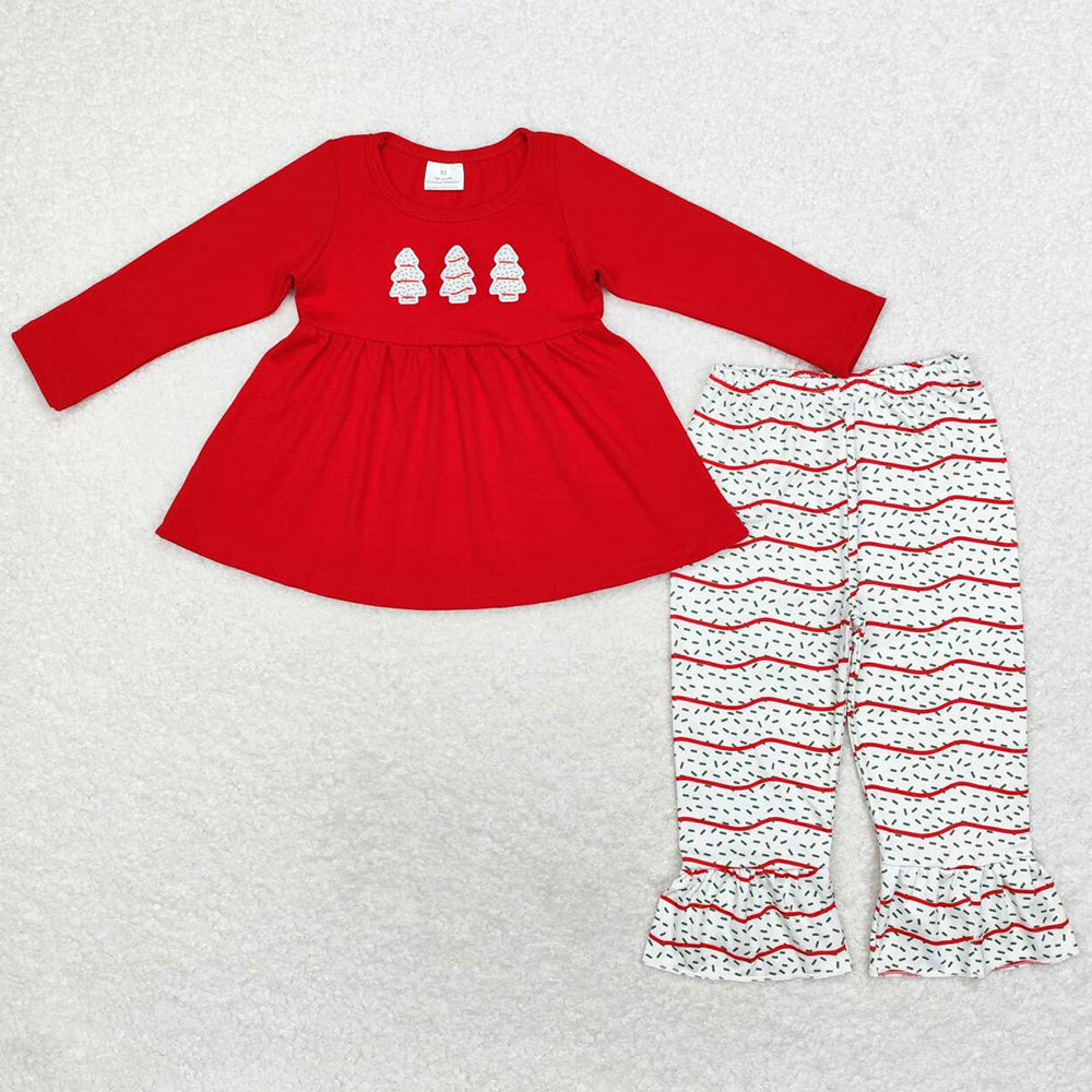 Baby Girls Clothes Christmas Tree Cakes Tunic Tops Pants Clothes Sets GLP1525