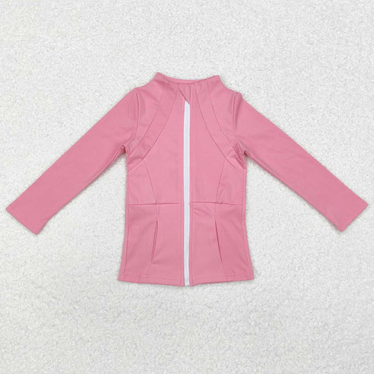 Baby Girls Clothes Dark Pink Zip Pocket Yoga Active Wear Jackets GT0680