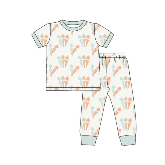Preorder (moq 5)Baby Boys Carrots Top Pants Easter Pajamas Sets 11.19