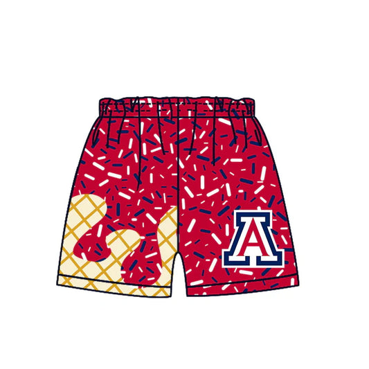 Pre order MOQ 5 pcs A red ice cream sprinkle boys team shorts 8.20