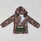 Baby Boys Clothes Top Green Camo Hooded Zip Fall Pullovers Tops BT0756