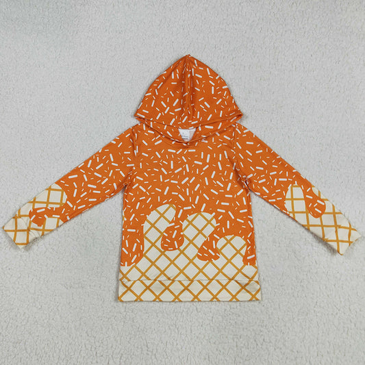 Baby Boys Clothes Tops Orange Sprinkles Drips Hoodies Tops BT1274 7.19