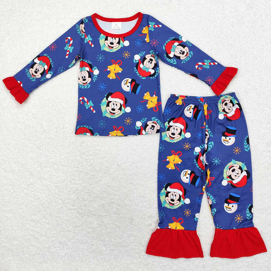 Baby Boys Pajamas Christmas Cartoon Long Sleeve Top Pants Pajamas Sets BLP0689