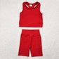 Baby Girls Clothes Red Athletic Active Wear Top Shorts Sets GSSO1519 4.29