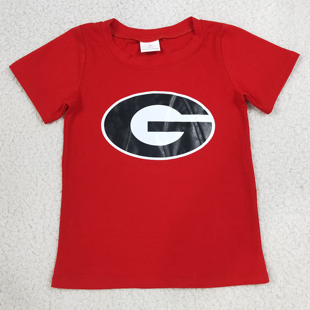 Baby Boys Clothes Short Sleeve Vinyl Georgia Team T-shirts Tops BT1886