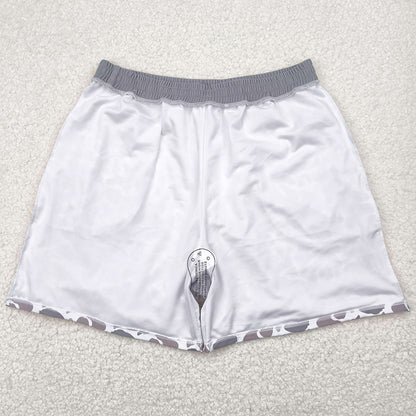 Adult Man Swim Trunks Grey Camo Bottom Trunk Drawstrings Shorts Swimwear S0403 5.1