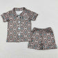 Sibling Baby Boys Pajamas Button Top Shorts Summer Western Pajamas Sets 5.28