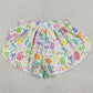 Baby Girls Shorts Colorful Bows Eggs Easter Yoga Active Ruffle Shorts Bottom SS0822