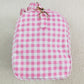 Pink Girls Bags Checkered Print Gym Ruffle Bags BA0302 5.1