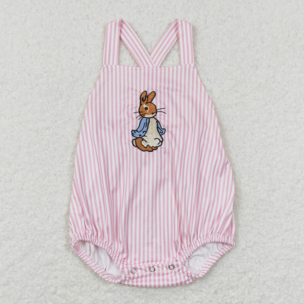 Baby Infant Girls Romper Easter Bunny Straps Rompers SR0462