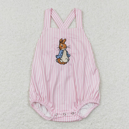 Baby Infant Girls Romper Easter Bunny Straps Rompers SR0462