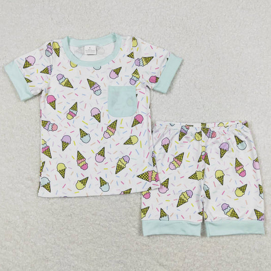 Baby Girls Pajamas Popstick Shirt Top Shorts Sibling Pajamas Boys Sleepwear Sets GSSO0667